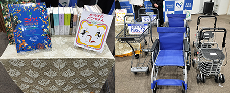2023.11_鳥取大学医学部附属病院寄付(院内図書への図書、車椅子、シルバ－カ－、ワゴン)